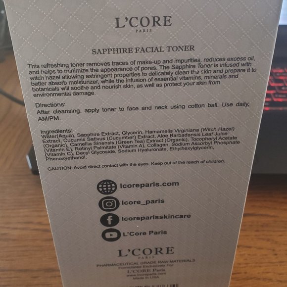 L'Core Paris Sapphire Facial Toner Cleanser - Picture 4 of 7